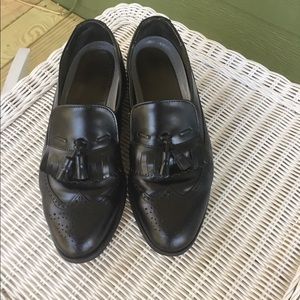 Dexter Men’s Black Wingtip Tassel Loafers (10.5)